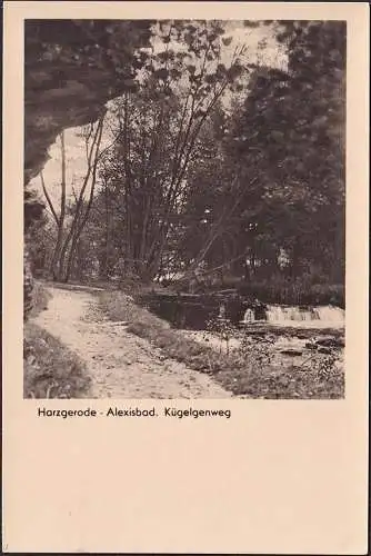 AK Harzgerode, Alexisbad, Kügelgenweg, ungelaufen-datiert 1954