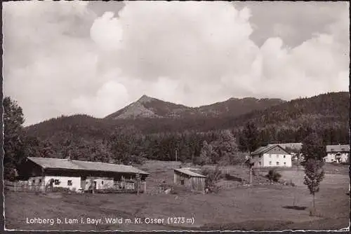 AK Lohberg, Ortsansicht mit kleinem Osser, gelaufen 1961