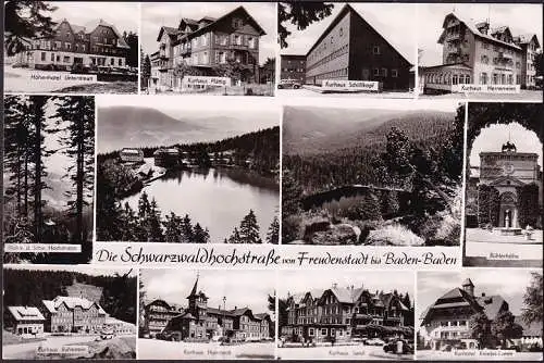 AK Kurhaus Schlifkopf, Kürhaus Plättig, Kurhaus Ruhestein, Schurhouse Herrenwies, inachevé-date 1960