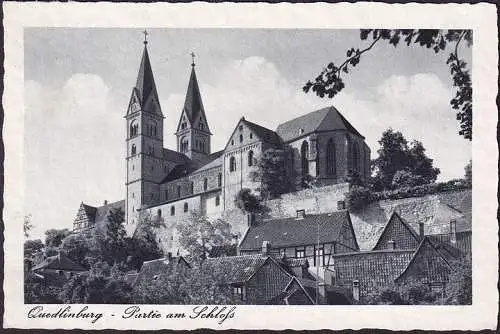 AK Quedlinburg, partie au château, incurvée