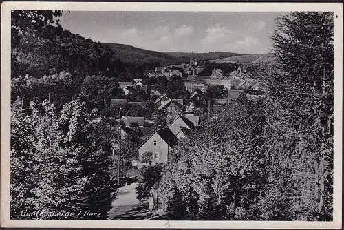 AK Güntersberge, vue sur la ville, incurvée