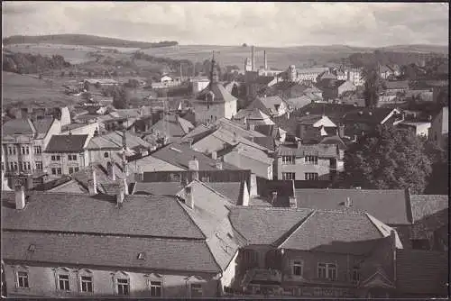 AK Pelhrimov, Kirche, Stadtansicht, gelaufen