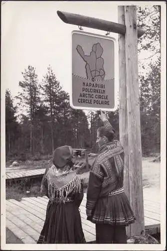 AK Rvaniemi, Laponais au cercle polaire, courrier aérien, couru 194