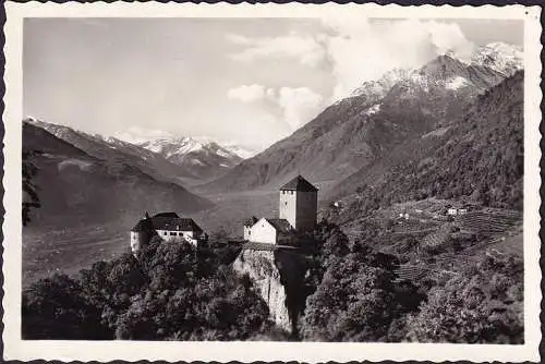 AK village du Tyrol, château du Tirol, Castel Tirolo, couru en 1959