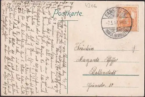 AK Harzgerode, Heilstätte Schielo, gelaufen 1917