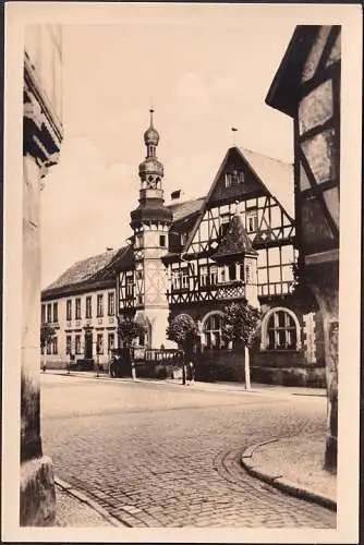 AK Harzgerode, Rathaus, ungelaufen- datiert 1954