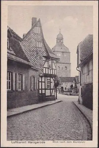 AK Argent de résine, place du marché avec église, incurvée