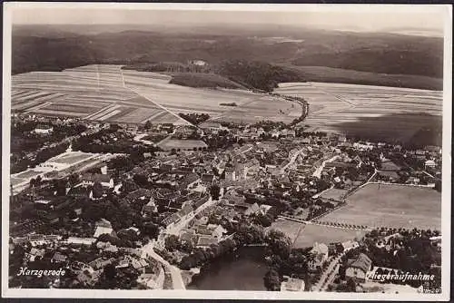 AK Harzgerode, Fliegeraufnahme, gelaufen 1939