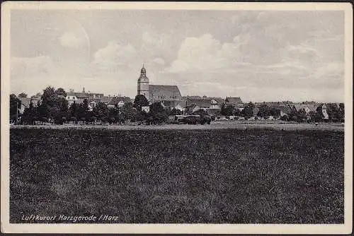 AK Harzgerode, vue de la ville, église, couru en 1939