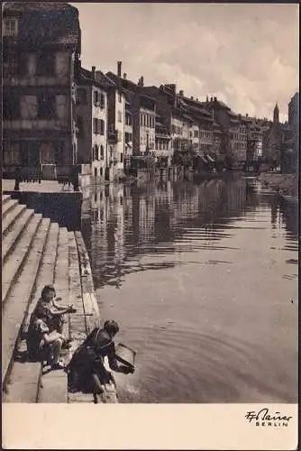 AK Strasbourg, Au Douane de l'eau, inachevé- date 1944