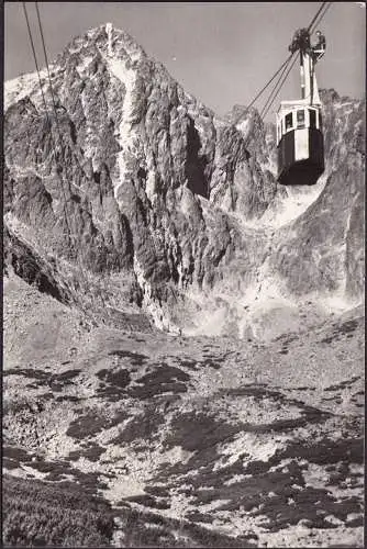 AK Vysoke Tatry, Hohe Tatra, Seilschwebebahn zur Lomnitzer Spitze, gelaufen 1970