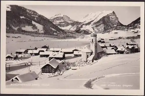 AK Schoppernau, Stadtansicht, Kirche, ungelaufen