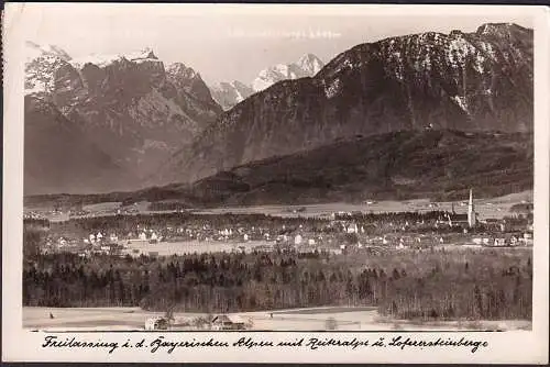 AK Freilassing mit Reiteralpe, Stadtansicht, gelaufen 1956