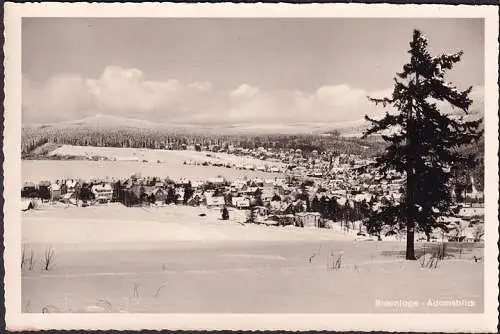 AK Braunlage, Adamsblick, Stadtansicht im Winter, Foto AK, ungelaufen