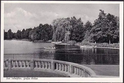 AK Bad Salzuflen, Grand Weiher, couru en 1955