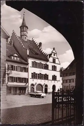 AK Stauffen in Breisgau, Hôtel de ville, café de la mairie, couru