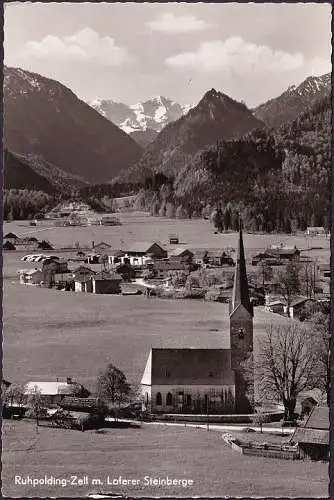 AK Ruhpolding Zell, Loferer Steinberge, Alpen Gasthof Der Grashof, gelaufen 1958