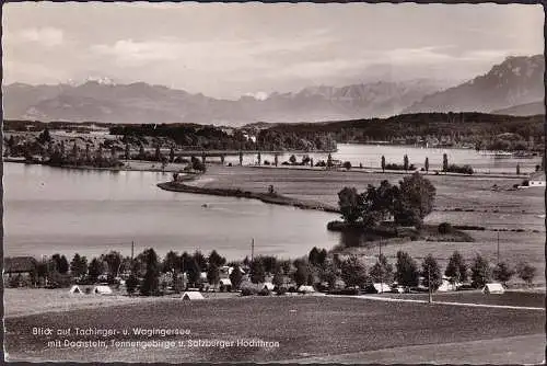 AK Blick auf Tachinger und Wagingersee mit Dachstein, ungelaufen