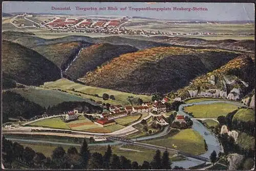 AK Tiergarten, Thiergarten, Blick auf Truppenübungsplatz Heuberg, datiert 194