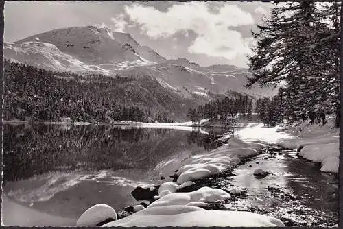 AK Champfer, Champferersee im Winter, gelaufen 1965