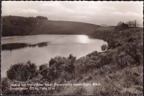 AK Abend am Weinfelder Maar, gelaufen 1960