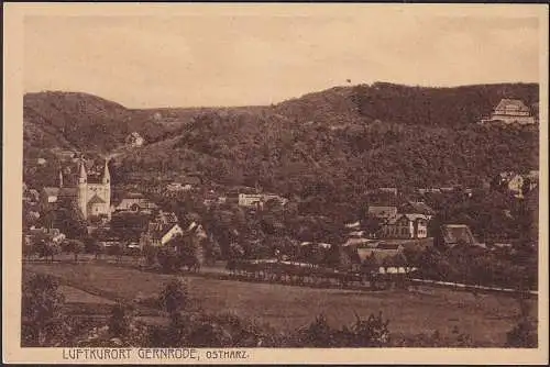 AK Gernrode, Stadtansicht, Kurhotel Stubenberg, Schloss, ungelaufen