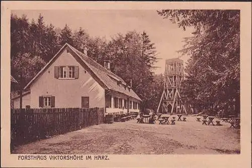 AK Gernrode, Forsthaus Viktorshöhe, Turm, ungelaufen