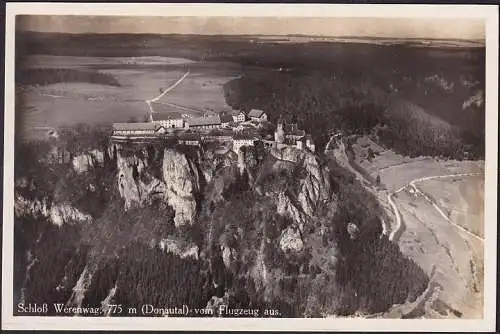 AK Beuron, Schloss Werenwag, Fliegeraufnahme, Foto AK, ungelaufen