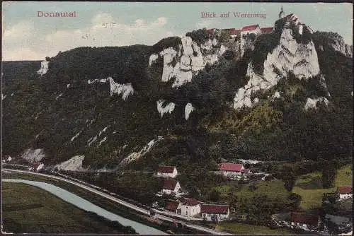 AK Beuron, Blick auf Werenwag, Stadtansicht, gelaufen 1910