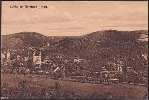 AK Gernrode, Stadtansicht, Kurhotel Stubenberg, Schloss, ungelaufen