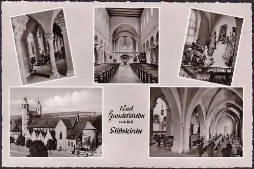 AK Bad Gandersheim, Inneres der Stiftskirche, ungelaufen- datiert 1959