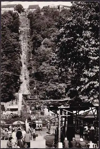 AK Burg an der Wupper, Sesselseilbahn und Schloss Burg, gelaufen 1963