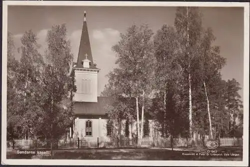 AK Sandarne, Kapell, Photo Card, gelaufen 1949