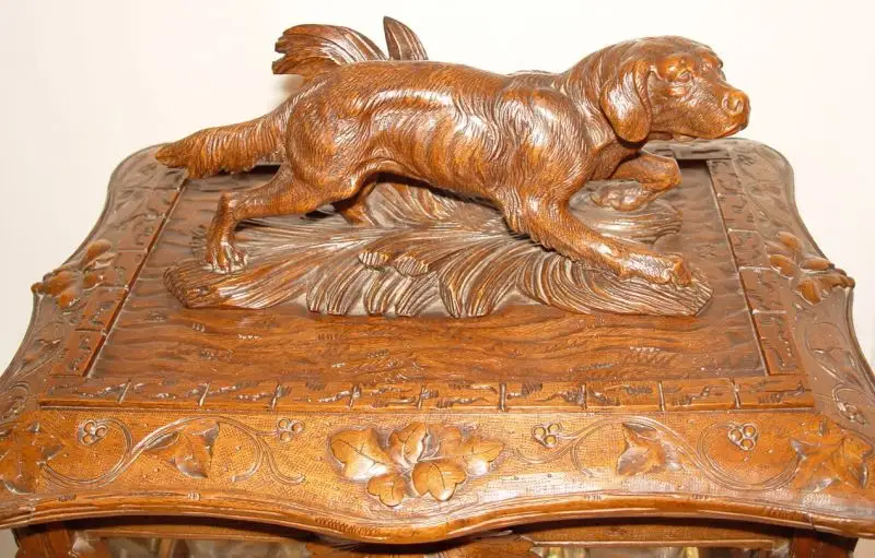 Antike Liör-Bar. Jäger - Jagd - Hund 3