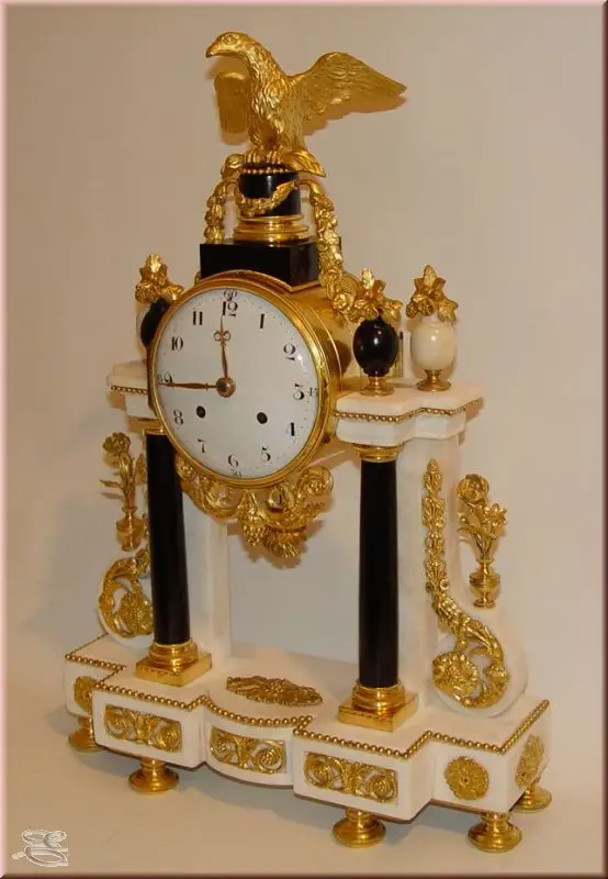 Rare Louis Seize Pendule mit Viertelschlag u. Spindelhemmung 2