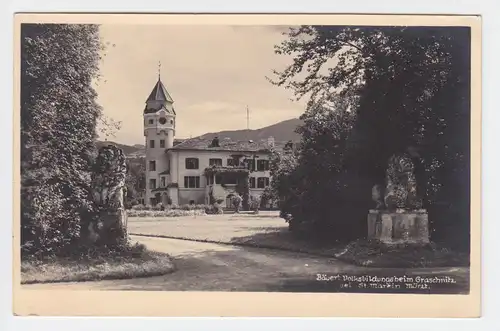 Österreich, Steiermark, Graschnitz Volksbildungsheim, gebr. Foto AK.  #2275