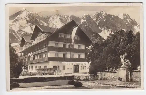 Bayern 1936, Partenkirchen, gebr. sw AK Hotel Reimer, Ludwigstr. #2241