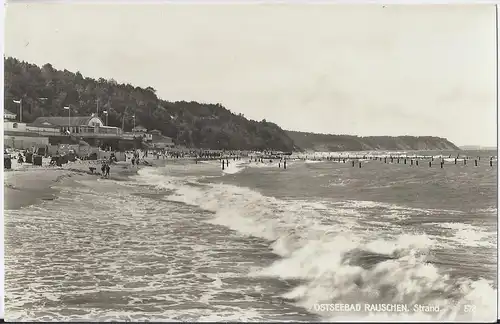 Ostseebad Rauschen Svetlogorsk, gebr. Ostpreussen sw-Foto AK. #1829