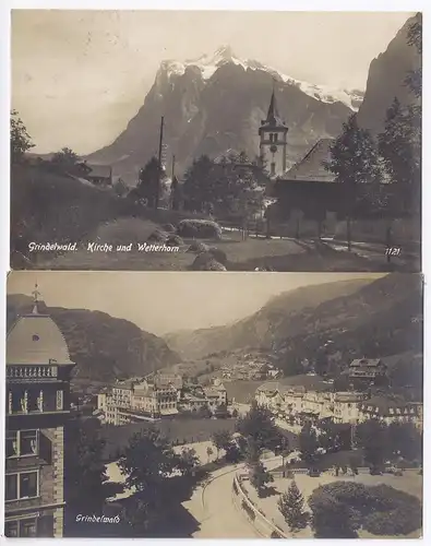 Schweiz, Grindelwald, Kanton Bern, 2 Foto AK 1925/26. #1550