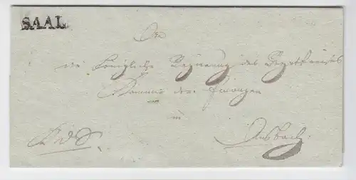 Bayern, L1 SAAL auf Brief n. Ansbach. #1875