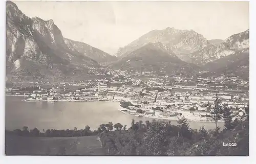 Italien, Lecco, Lombardia, sw Foto AK. #1547