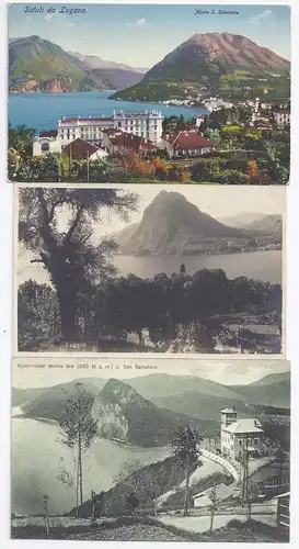 Schweiz, Lugano, Tessin, 3 AK , u.a. Kulm Hotel. #1549