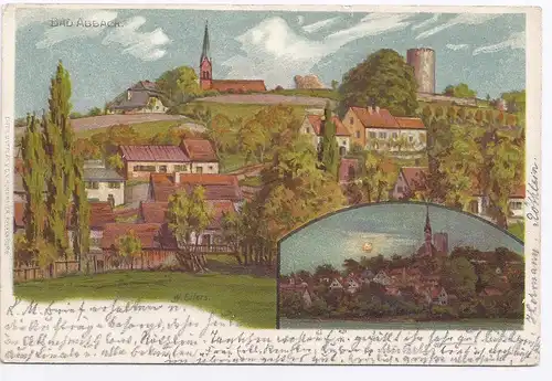 Bad Abbach 1901, Farb Litho AK sign. W. Eilers. #509