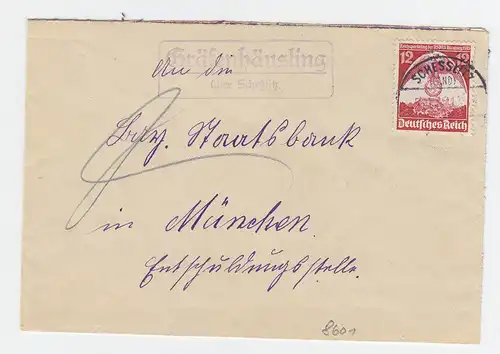 DR 1936, Gräfenhäusling ü. Schesslitz, Brief m. Landpost Stellen II Stpl. #2755