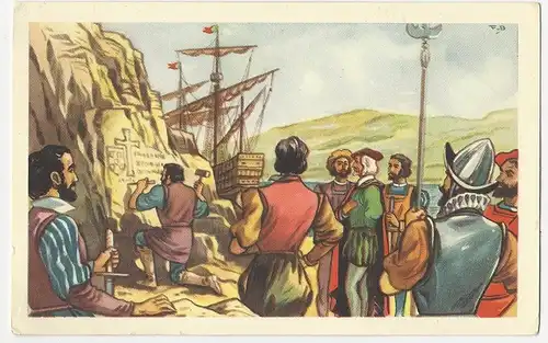 Entdeckung des Gebiets Belgisch Kongo durch Diego Cao, Portugal, Sammelbild #371