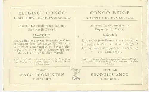 Entdeckung des Gebiets Belgisch Kongo durch Diego Cao, Portugal, Sammelbild #371