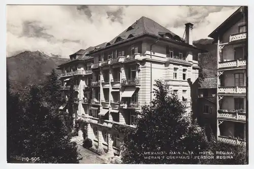 Italien, Südtirol, Merano Obermais, Hotel Regina, ungebr. sw-AK. #2091
