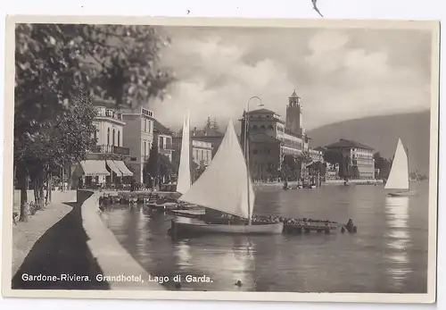 Italien, Gardone Riviera Grand Hotel Garda See, Südtirol Trentino sw-AK. #799