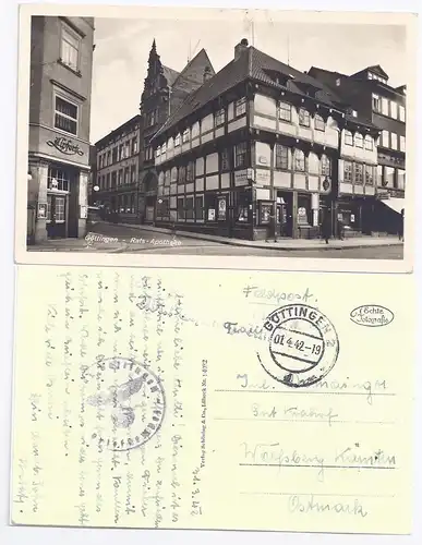 DR 1942, sw AK Göttingen, Feldpost Lazarett, Chirurg. Klinik, n. Kärnten. #1251