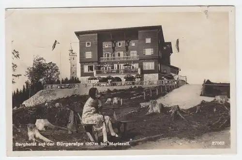 Steiermark, Feichtegger`s Hotel Bürgeralpe, gebr. sw-Foto AK. #2396